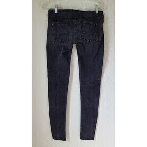 Chevignon Women Skinny Moto Jeans Size 8 Tall Grunge Edgy Punk Reinforced Knee